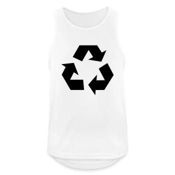 recycle environment - Débardeur respirant Homme - blanc - Devant - Nick (188cm)