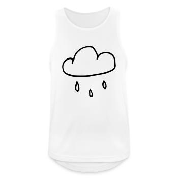 Regen - Männer Tank Top atmungsaktiv - Weiß - Vorne - Nick (188cm)