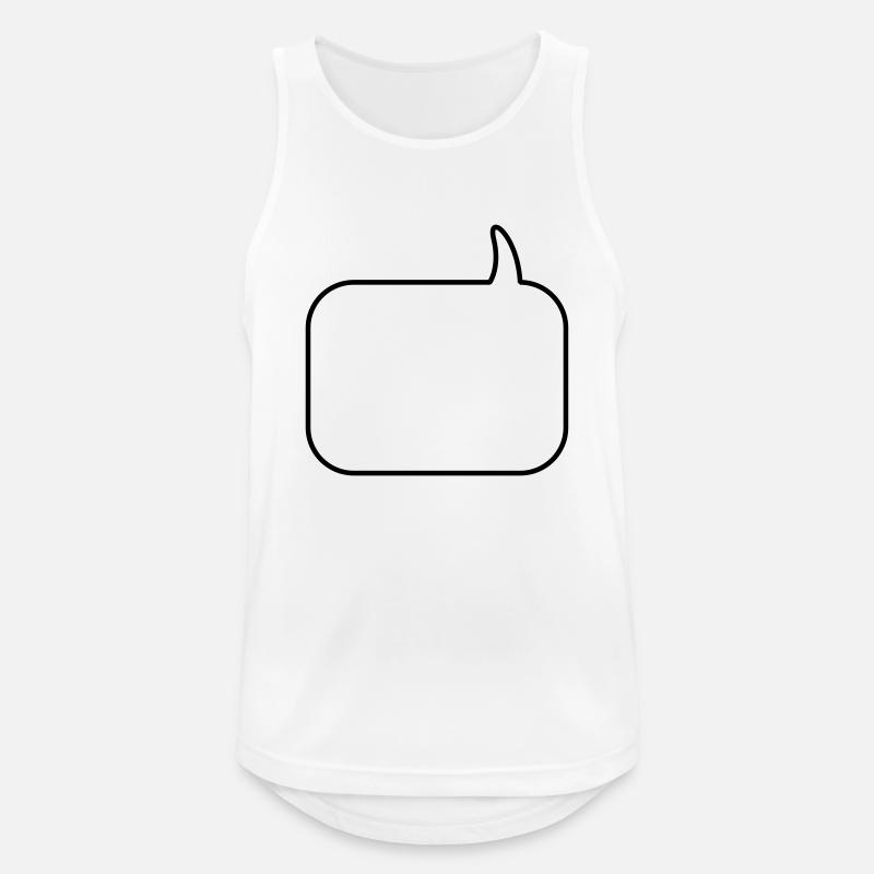 Text Balloon (square 1col - Men's Breathable Tank Top - white