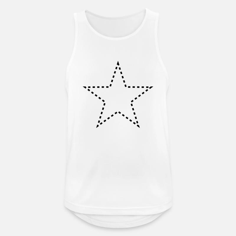 dashed_star_1c - Men's Breathable Tank Top - white