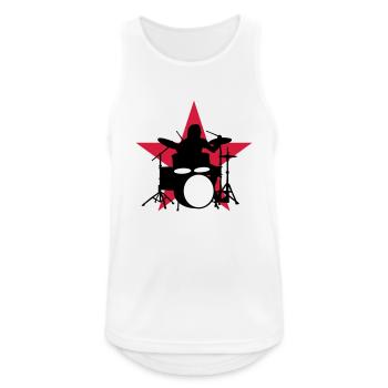 drummer_e_2c - Men's Breathable Tank Top - white - Front - Nick (188cm)