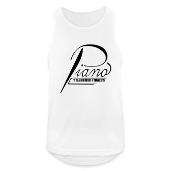 Piano - Men's Breathable Tank Top - white - Front - Nick (188cm)