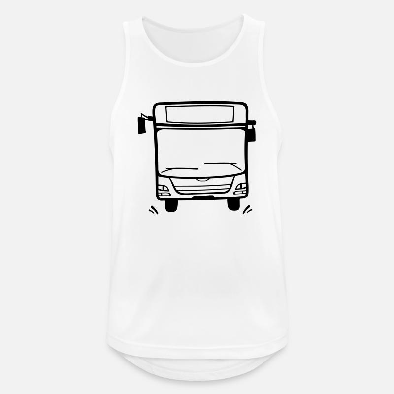 Linienbus ohne Text - Männer Tank Top atmungsaktiv - Weiß