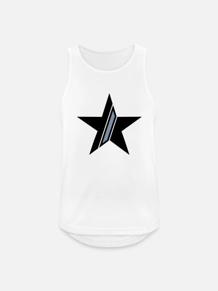 stern - Männer Tank Top atmungsaktiv - Weiß