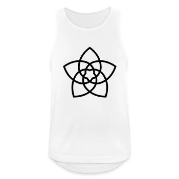 venusblume__blume_der_liebe_5x5 - Männer Tank Top atmungsaktiv - Weiß - Vorne - Nick (188cm)