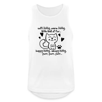 soft kitty, warm kitty, little ball of fur... - Men's Breathable Tank Top - white - Front - Nick (188cm)