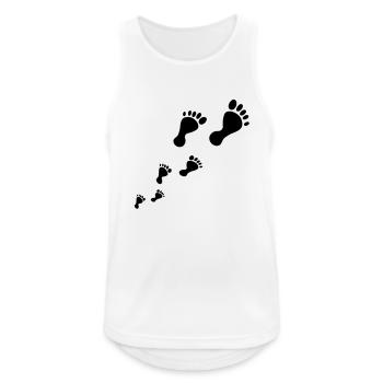 füße - Männer Tank Top atmungsaktiv - Weiß - Vorne - Nick (188cm)