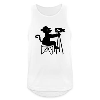 Kameramann - Männer Tank Top atmungsaktiv - Weiß - Vorne - Nick (188cm)