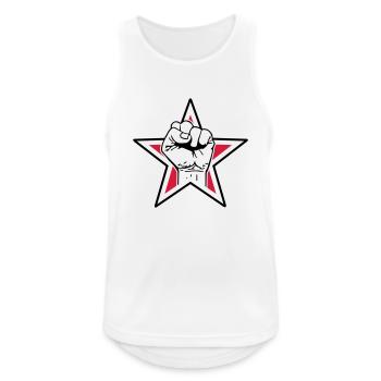 star fist - Sternen Faust-Freiheit-Kämpfen-Freedom - Männer Tank Top atmungsaktiv - Weiß - Vorne - Nick (188cm)
