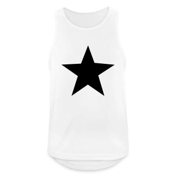 the star - Männer Tank Top atmungsaktiv - Weiß - Vorne - Nick (188cm)