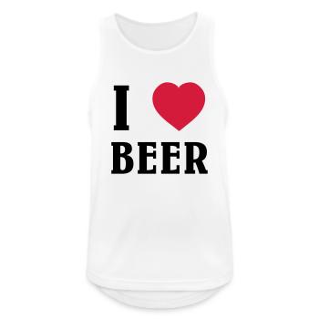 I Love Beer - Men's Breathable Tank Top - white - Front - Nick (188cm)