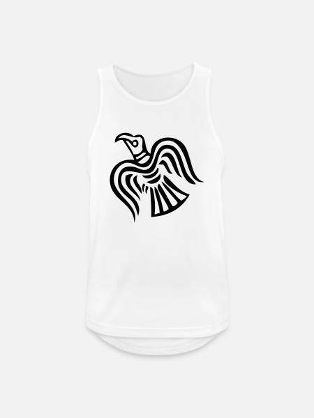 Wikinger Rabe Hugin - Männer Tank Top atmungsaktiv - Weiß