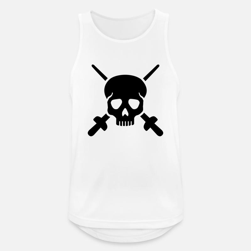 Fechten - Männer Tank Top atmungsaktiv - Weiß