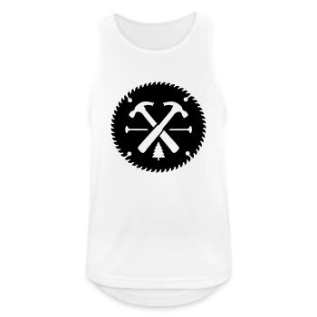 Zimmermann - Männer Tank Top atmungsaktiv - Weiß - Vorne - Nick (188cm)