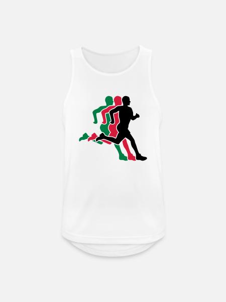running - Men's Breathable Tank Top - white