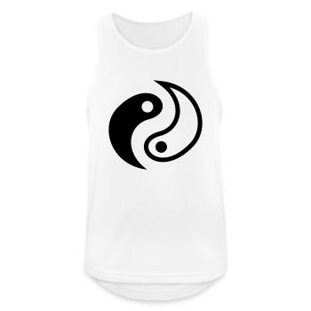 Yin Yang Abstrakt - Débardeur respirant Homme - blanc - Devant - Nick (188cm)