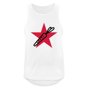 Vegetarier / Vegetarismus / Vegan / Vegetarierin - Männer Tank Top atmungsaktiv - Weiß - Vorne - Nick (188cm)