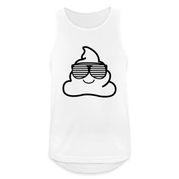 coole_kacke_01 - Männer Tank Top atmungsaktiv - Weiß - Vorne - Nick (188cm)
