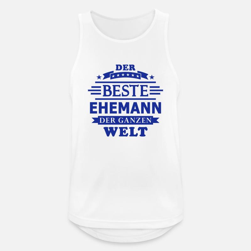 Bester Ehemann (Schriftzug) - Männer Tank Top atmungsaktiv - Weiß