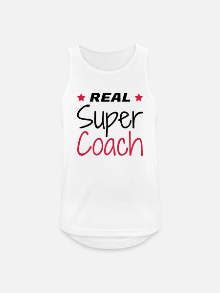 Coach / Coaching / Trainer / Sport - Männer Tank Top atmungsaktiv - Weiß
