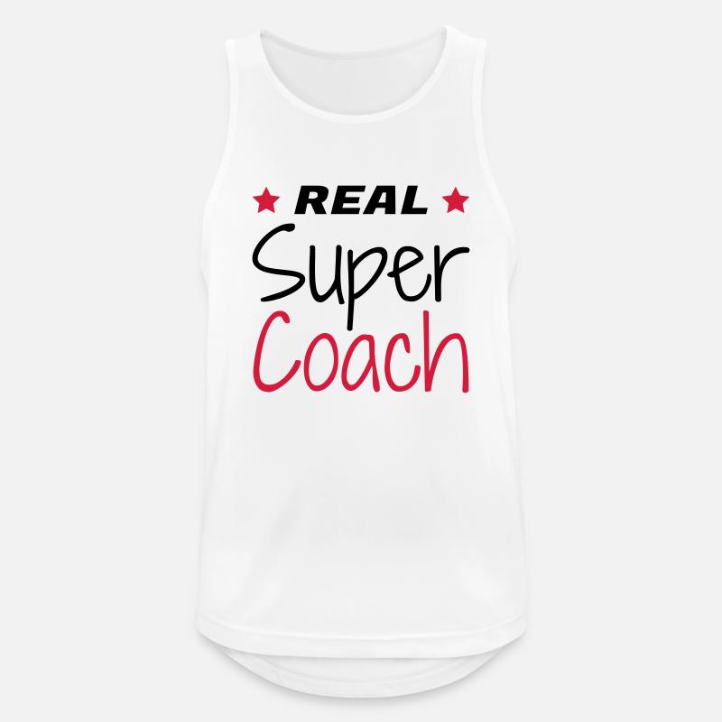Coach / Coaching / Trainer / Sport - Männer Tank Top atmungsaktiv - Weiß