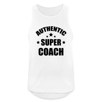 Coach / Coaching / Trainer / Sport - Männer Tank Top atmungsaktiv - Weiß - Vorne - Nick (188cm)