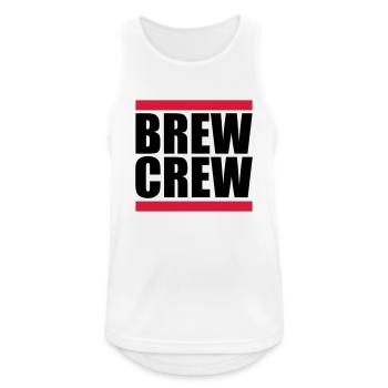 Brew Crew Balken Spruch - Männer Tank Top atmungsaktiv - Weiß - Vorne - Nick (188cm)