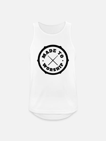 Made To Worship - Men's Breathable Tank Top - white