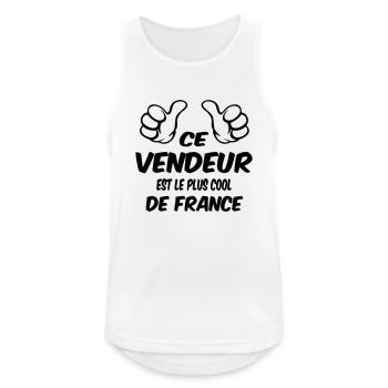 MEILLEUR VENDEUR - Débardeur respirant Homme - blanc - Devant - Nick (188cm)