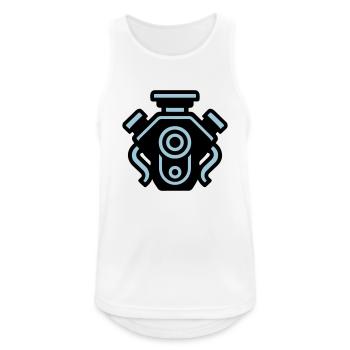 Motor Mechaniker Tuning - Männer Tank Top atmungsaktiv - Weiß - Vorne - Nick (188cm)