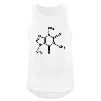Coffein Molekül - Männer Tank Top atmungsaktiv - Weiß - Vorne - Nick (188cm)