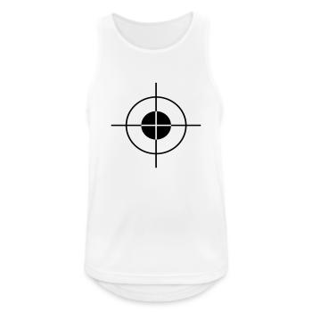 Fadenkreuz - Männer Tank Top atmungsaktiv - Weiß - Vorne - Nick (188cm)