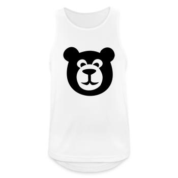 BÄR - Männer Tank Top atmungsaktiv - Weiß - Vorne - Nick (188cm)