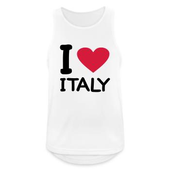I love Italy - Débardeur respirant Homme - blanc - Devant - Nick (188cm)