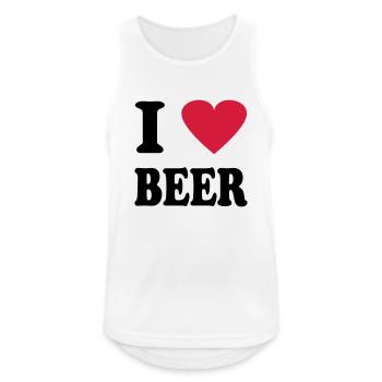 beer - Männer Tank Top atmungsaktiv - Weiß - Vorne - Nick (188cm)
