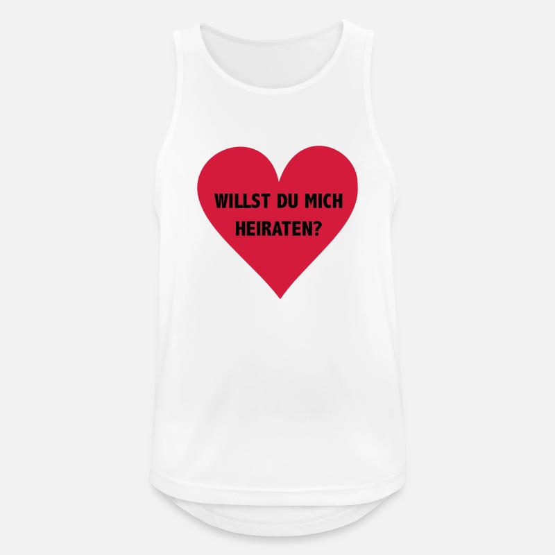 will you marry me? - Men's Breathable Tank Top - white