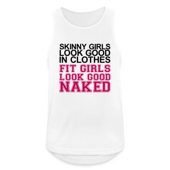 Fit girls look good - Männer Tank Top atmungsaktiv - Weiß - Vorne - Nick (188cm)