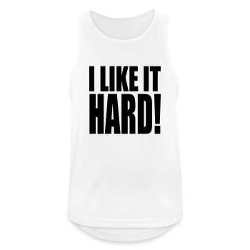 I like it hard! - Débardeur respirant Homme - blanc - Devant - Nick (188cm)