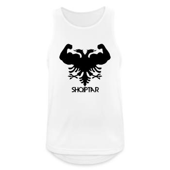 shqiptar - Männer Tank Top atmungsaktiv - Weiß - Vorne - Nick (188cm)