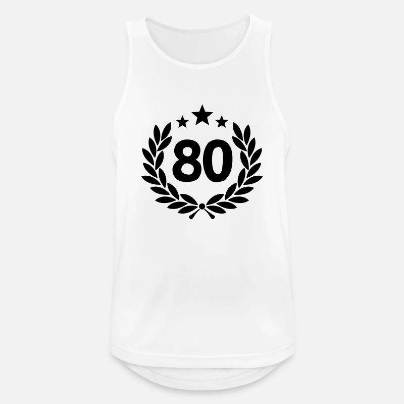 80. Jubiläum - Männer Tank Top atmungsaktiv - Weiß
