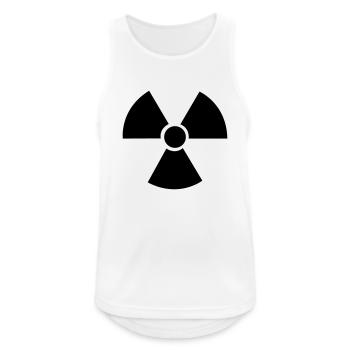 Atom Zeichen - Männer Tank Top atmungsaktiv - Weiß - Vorne - Nick (188cm)