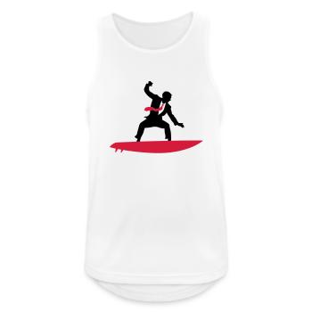 A manager surfs the office - Men's Breathable Tank Top - white - Front - Nick (188cm)