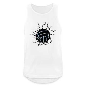 Crack Volley Impact Bodenvolleyball Wasserball - Männer Tank Top atmungsaktiv - Weiß - Vorne - Nick (188cm)