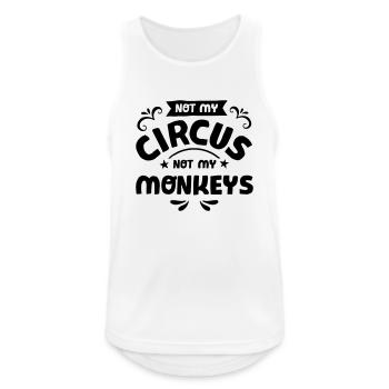 Not My Circus Not My Monkeys - Débardeur respirant Homme - blanc - Devant - Nick (188cm)