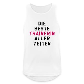 Trainer Trainerin Coach Coaching Coachin Sport - Männer Tank Top atmungsaktiv - Weiß - Vorne - Nick (188cm)
