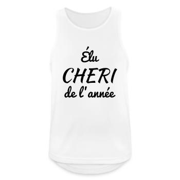 Chéri Love Chérie Amour Femme Mari Valentin - Men's Breathable Tank Top - white - Front - Nick (188cm)