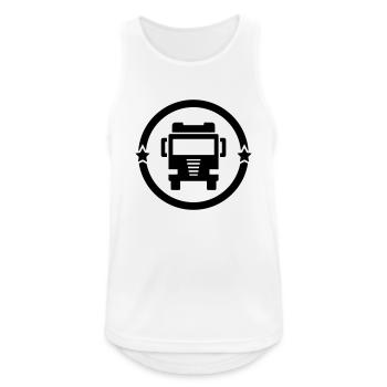 Routier / Chauffeur Poids-lourd / Camion / - Débardeur respirant Homme - blanc - Devant - Nick (188cm)