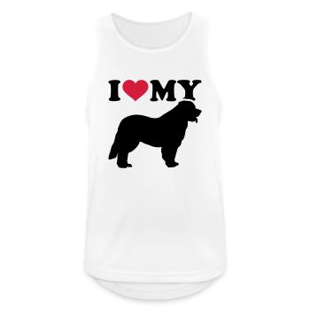 Leonberger - Männer Tank Top atmungsaktiv - Weiß - Vorne - Nick (188cm)