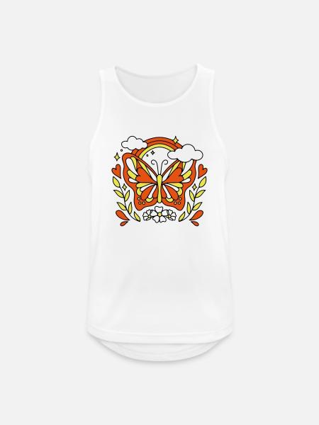 Papillon rétro - Débardeur respirant Homme - blanc