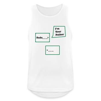 Linux Sudo - Men's Breathable Tank Top - white - Front - Nick (188cm)